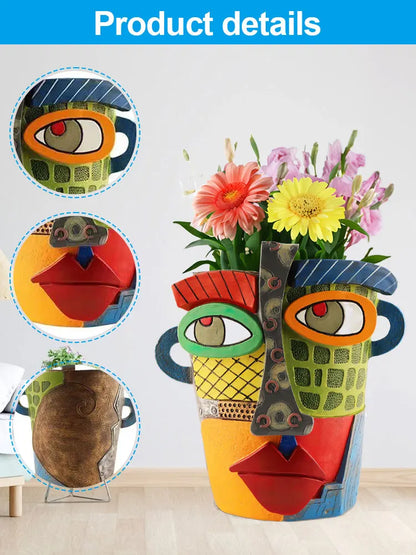 Colourful Face Flower Pot - Creative Decoration for the Home and Garden