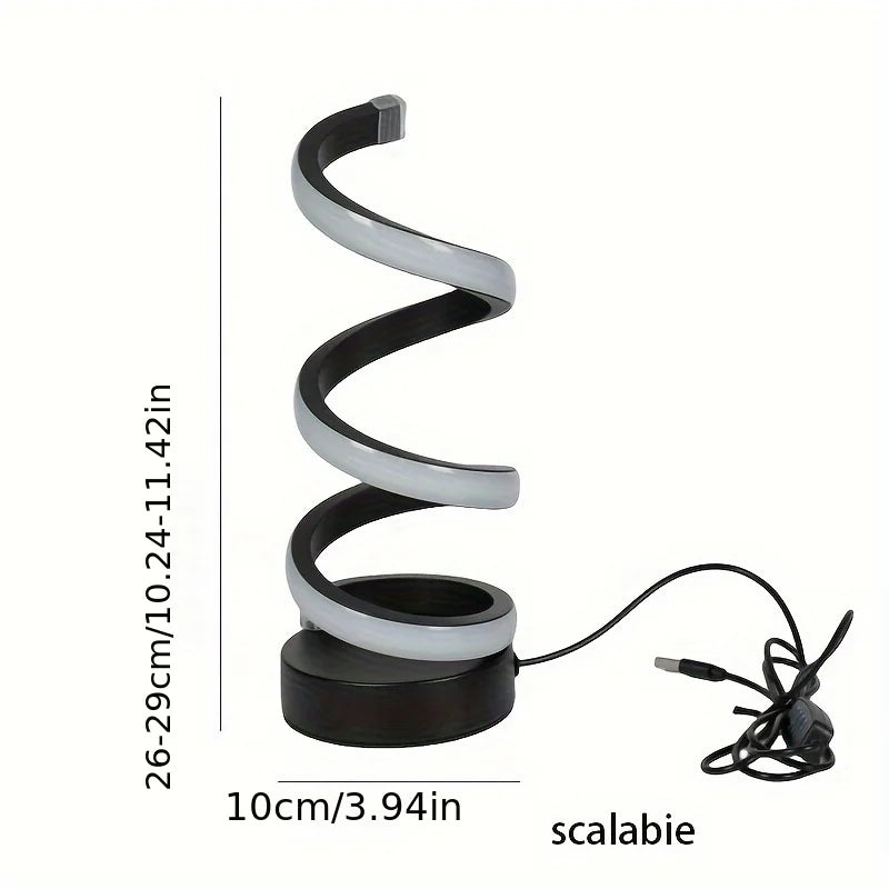 Modern Spiral LED Table Lamp