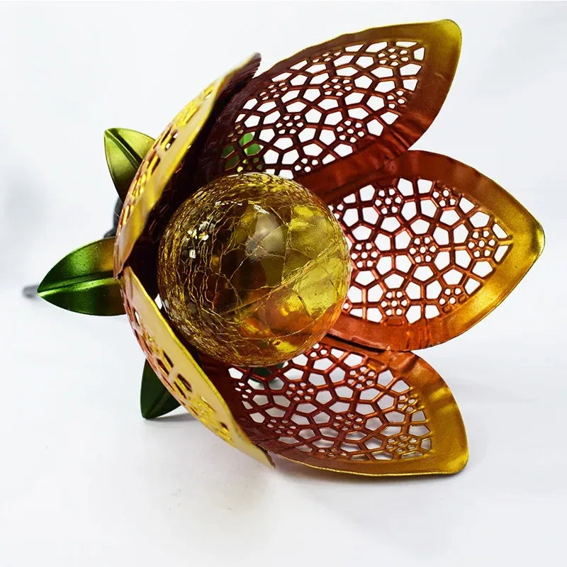 Solar Garden Light Lotus Flower - Decorative Led Outdoor Lighting For Garden And Yard