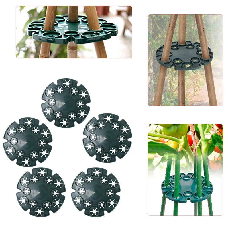 Plant Support Ring for Bamboo Poles - Stable Climbing Support for Tomatoes and Climbing Plants