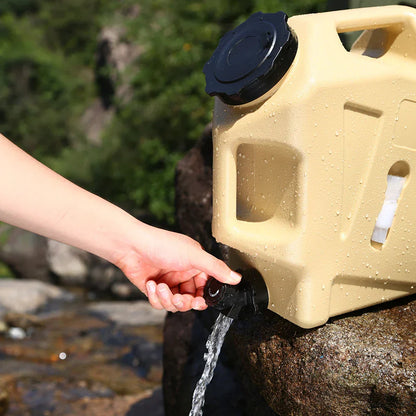 Portable 12 Litre Water Container With Drain Tap - Robust Canister For Outdoor And Camping