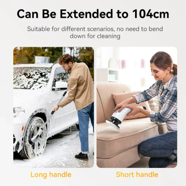 Cordless Electric Cleaning Brush With 7 Interchangeable Attachments