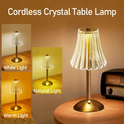 Wireless Crystal Table Lamp With Dimming Function