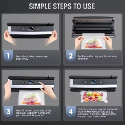 Multifunctional 8-in-1 Vacuum Sealer with Integrated Film Cutter