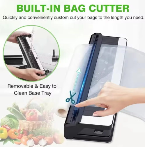Multifunctional 8-in-1 Vacuum Sealer with Integrated Film Cutter