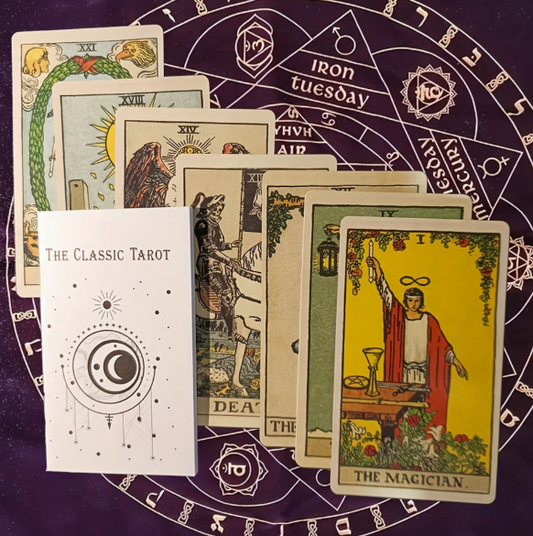 Traditional tarot deck with 78 cards