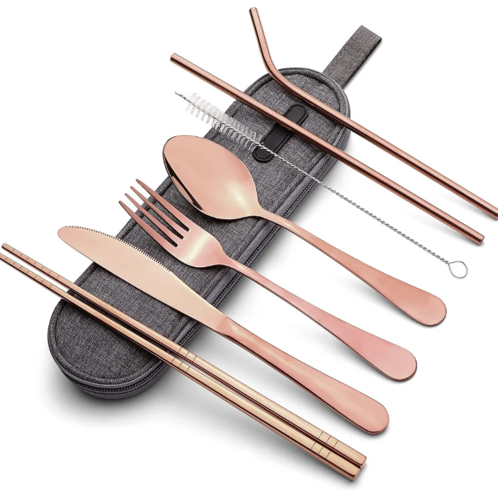 Compact Stainless Steel Cutlery Set For On The Go