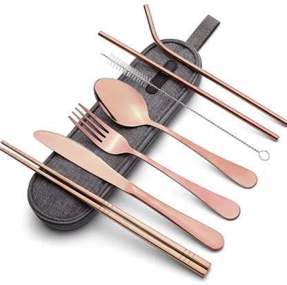 Compact Stainless Steel Cutlery Set For On The Go