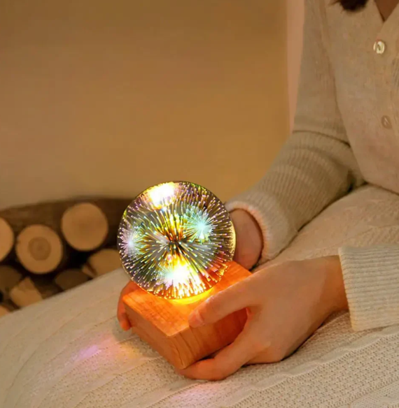 3D Firework Crystal Ball Lamp