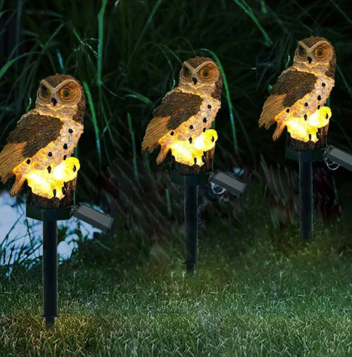 Solar Owl Garden Light