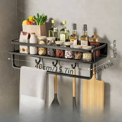 Contemporary Black Kitchen Shelf