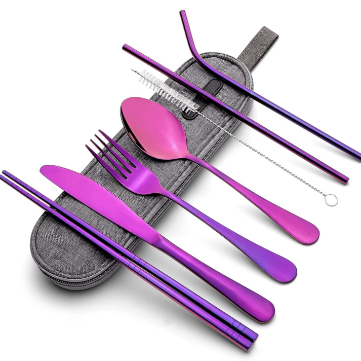 Compact Stainless Steel Cutlery Set For On The Go