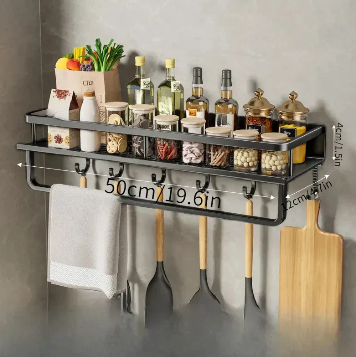 Contemporary Black Kitchen Shelf