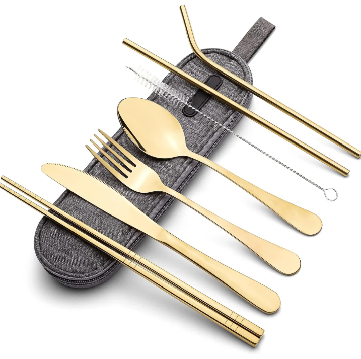 Compact Stainless Steel Cutlery Set For On The Go