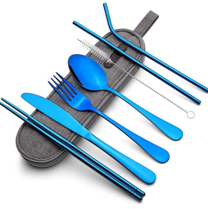 Compact Stainless Steel Cutlery Set For On The Go