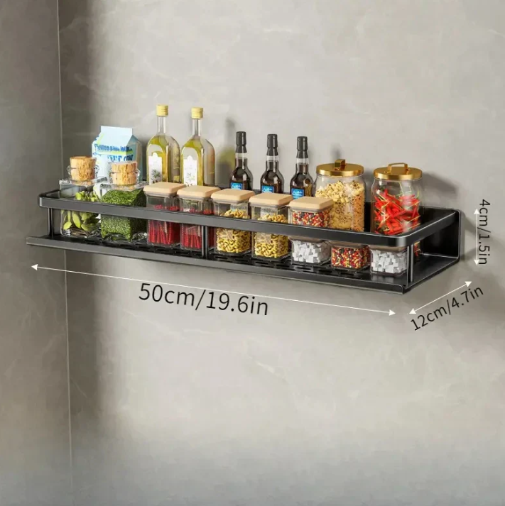Contemporary Black Kitchen Shelf