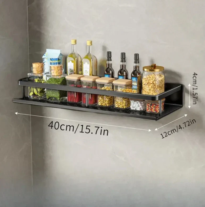 Contemporary Black Kitchen Shelf