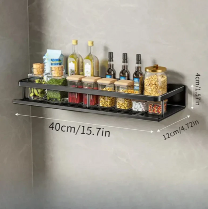 Contemporary Black Kitchen Shelf