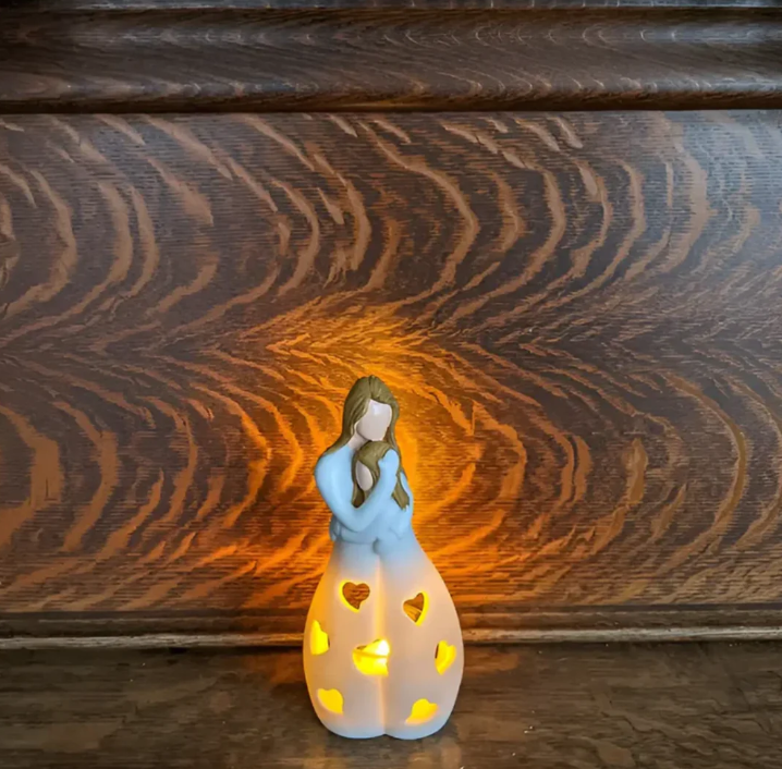 Symbolic Mother-and-Child Candle Holder