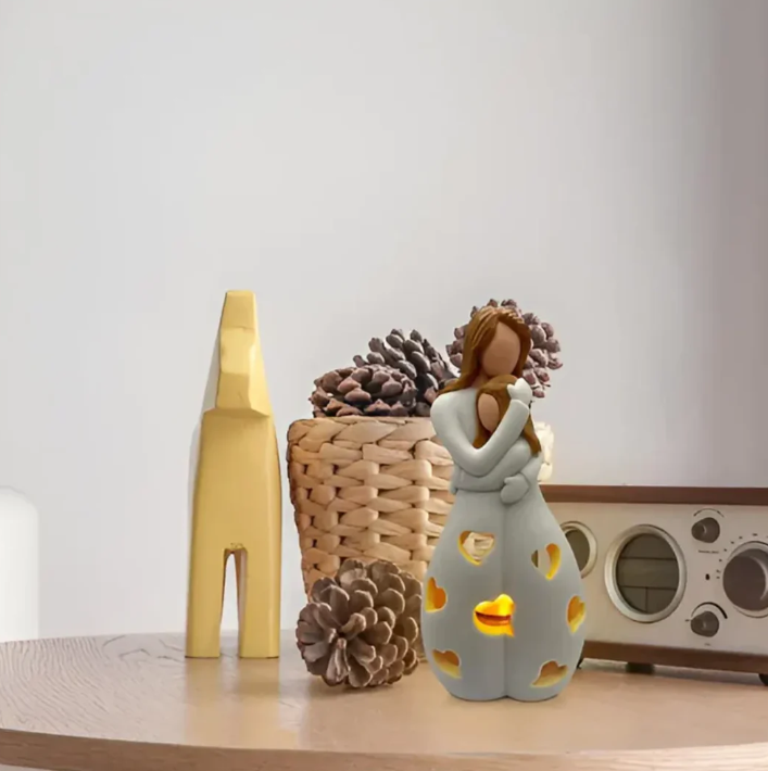 Symbolic Mother-and-Child Candle Holder
