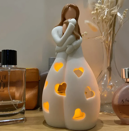 Symbolic Mother-and-Child Candle Holder