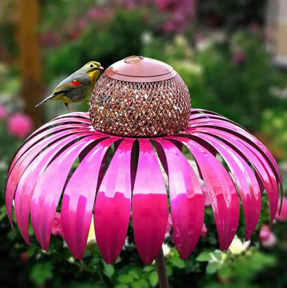 Bird Feeder Station In Flower Design