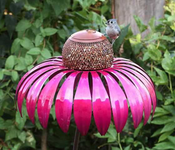 Bird Feeder Station In Flower Design