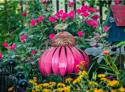 Bird Feeder Station In Flower Design