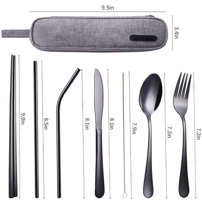 Compact Stainless Steel Cutlery Set For On The Go