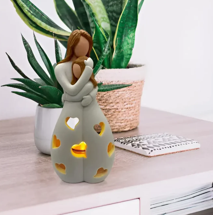 Symbolic Mother-and-Child Candle Holder