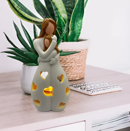 Symbolic Mother-and-Child Candle Holder