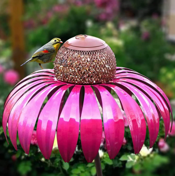Bird Feeder Station In Flower Design