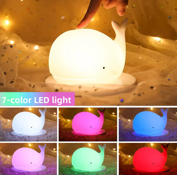 Charming Color Changing Whale Night Light