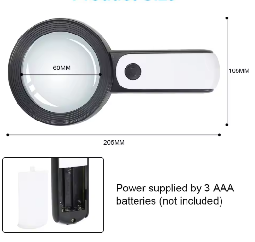 30x Magnifying Glass for Seniors