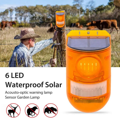 Solar - Powered Animal Repeller with Alarm - Effective Protection Against Animals