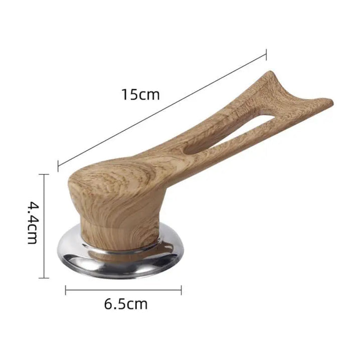 Replacement Handle For Pot Lid - Wooden Design With Stainless Steel Base