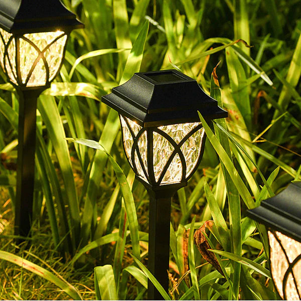 Solar Garden Lighting with Natural Charm - Elegant Lamps for Outdoors