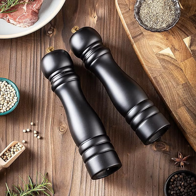 Salt And Pepper Mill Set - Manual Wooden Spice Mill With Ceramic Grinder And Adjustable Grind