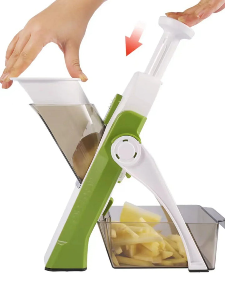 Safe 5 - In-1 Vegetable Slicer With Collecting Tray 1 + 1 Free