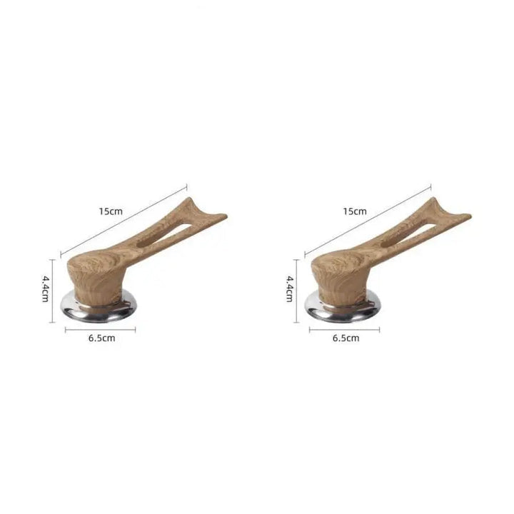 Replacement Handle For Pot Lid - Wooden Design With Stainless Steel Base