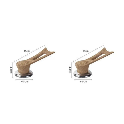 Replacement Handle For Pot Lid - Wooden Design With Stainless Steel Base