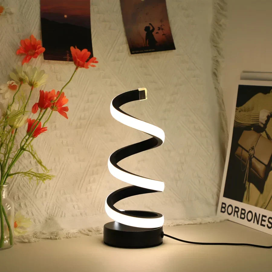 Modern Spiral LED Table Lamp