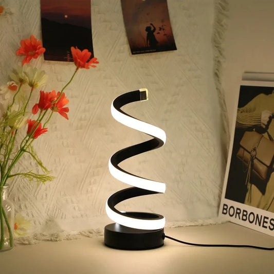 Modern Spiral LED Table Lamp