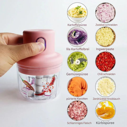 Wireless Food Chopper - Compact Mini Chopper For Spices And Vegetables