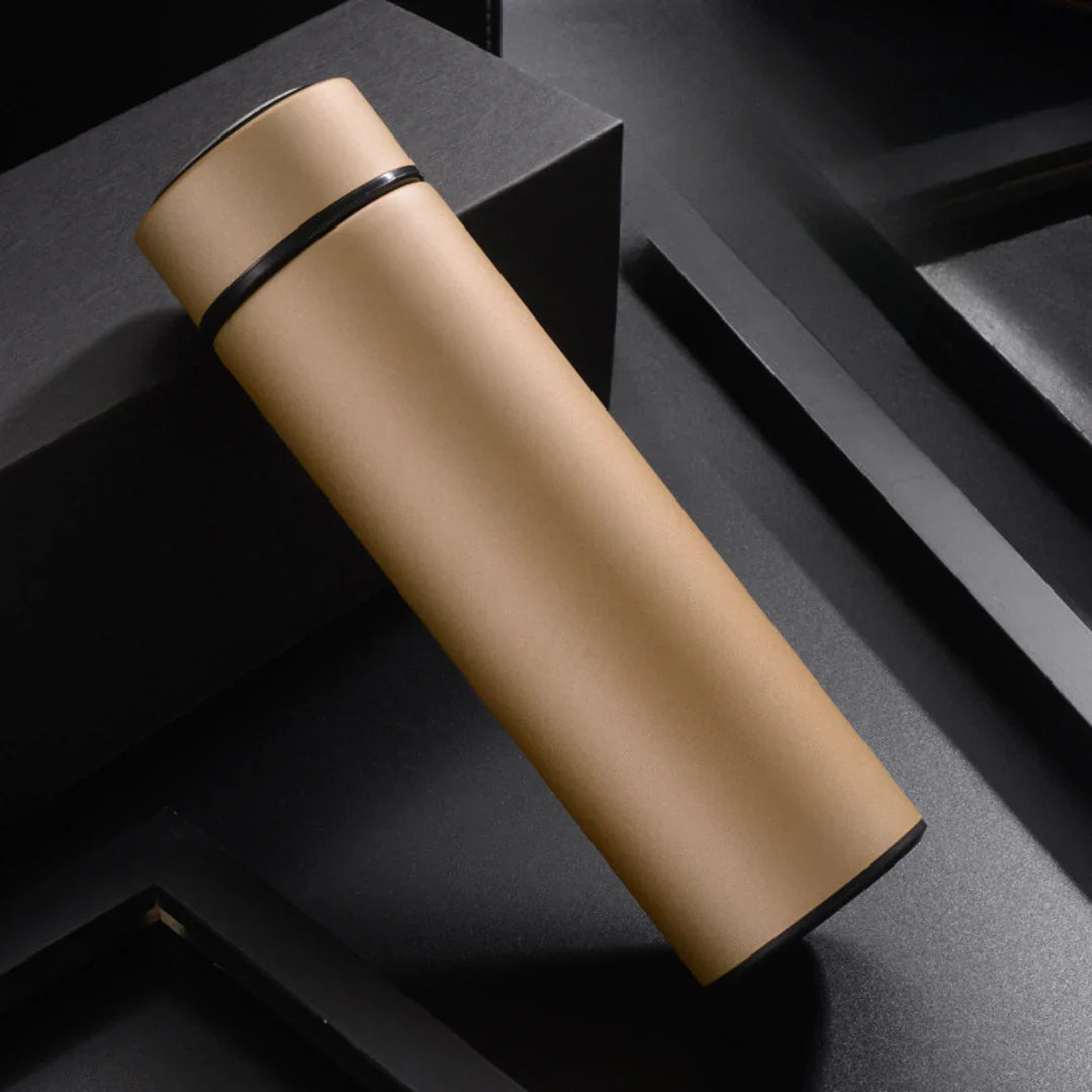Insulating Flask with Digital Temperature Indicator - Stainless Steel Thermo Mug for Hot and Cold Drinks