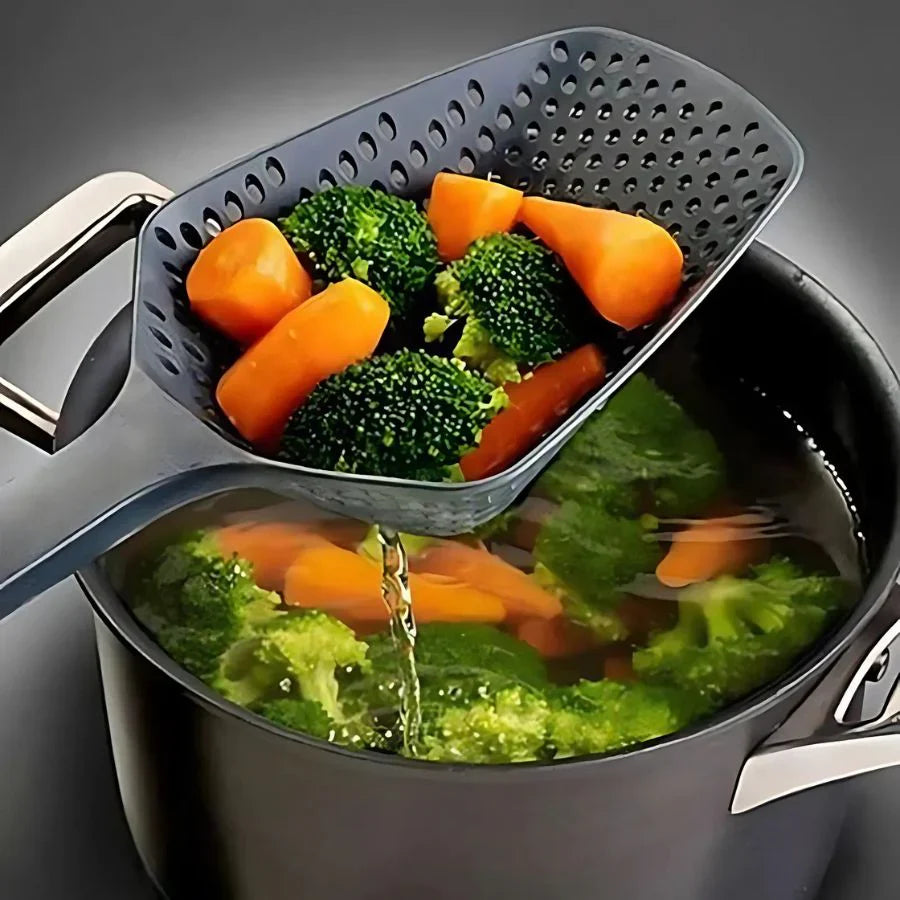 Large PP Kitchen Spoon For Draining Vegetables - Practical Straining Spoon For The Kitchen
