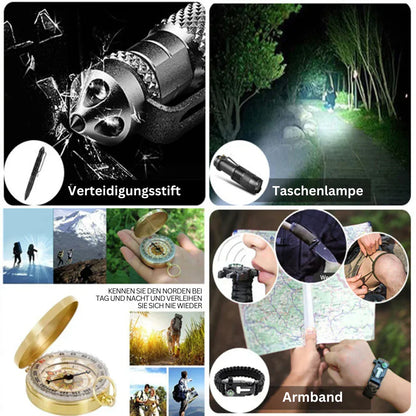 38 - In-1 First Aid and Survival Kit with Torch and Compass