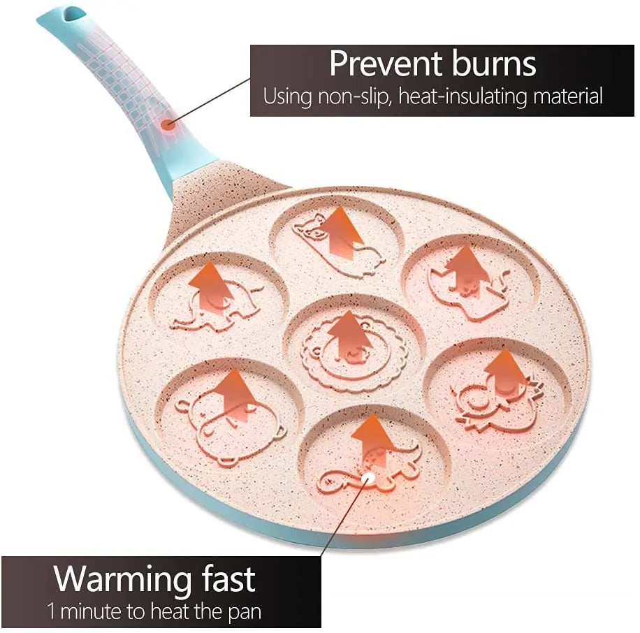 Breakfast Frying Pan For Children - Fun Pancake & Fried Egg Moulds