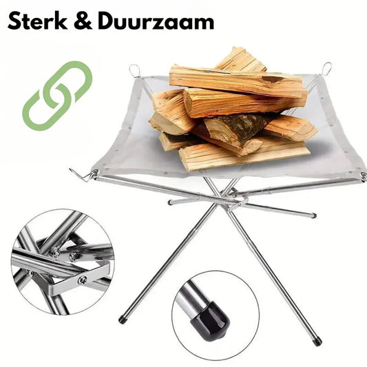 Foldable Campfire Stand - Portable Fire Pit for Camping & Outdoor Use