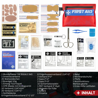 Waterproof First Aid Emergency Kit - Practical First Aid Kit For Outdoor And Travelling